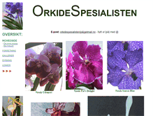 Tablet Screenshot of orkidespesialisten.no